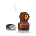 50g cosmetic amber round glass cream jar